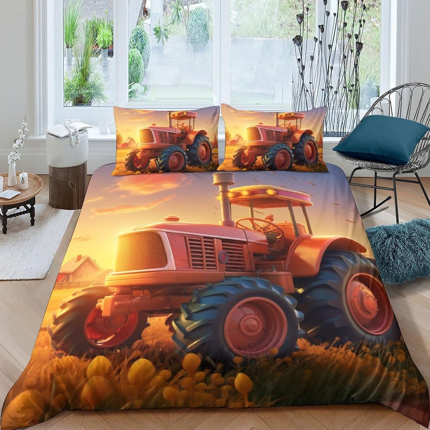 Parure de lit tracteur anti-allergie 200x200 cm pour stopper les acariens la nuit