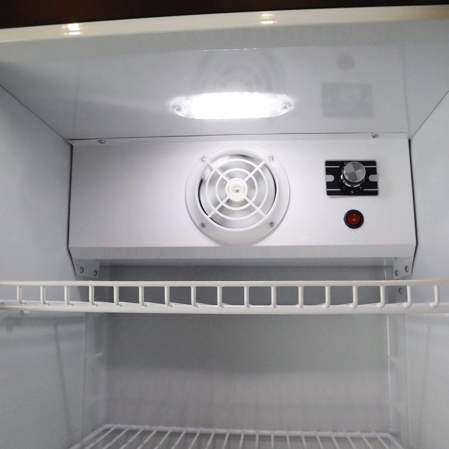 Commercial Refrigerator Glass 1-Door Merchandiser Display Cooler Case Fridge NSF, 21 inches width, capacity 4.3 cuft 110V, Restaurant Kitchen Cafe LC-150A