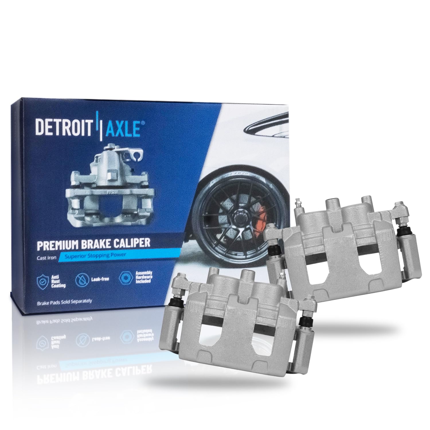 Detroit Axle - Front 2pc Brake Calipers for 2006-2011 Buick Lucerne