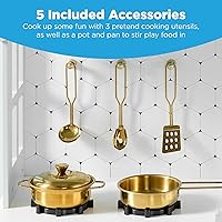 Vista 5 de Best Choice Products Juego de Cocina de Casa de Campo de Madera de Juguete para Niños con Almacenamiento de Juguetes, Perillas que Hacen Clic