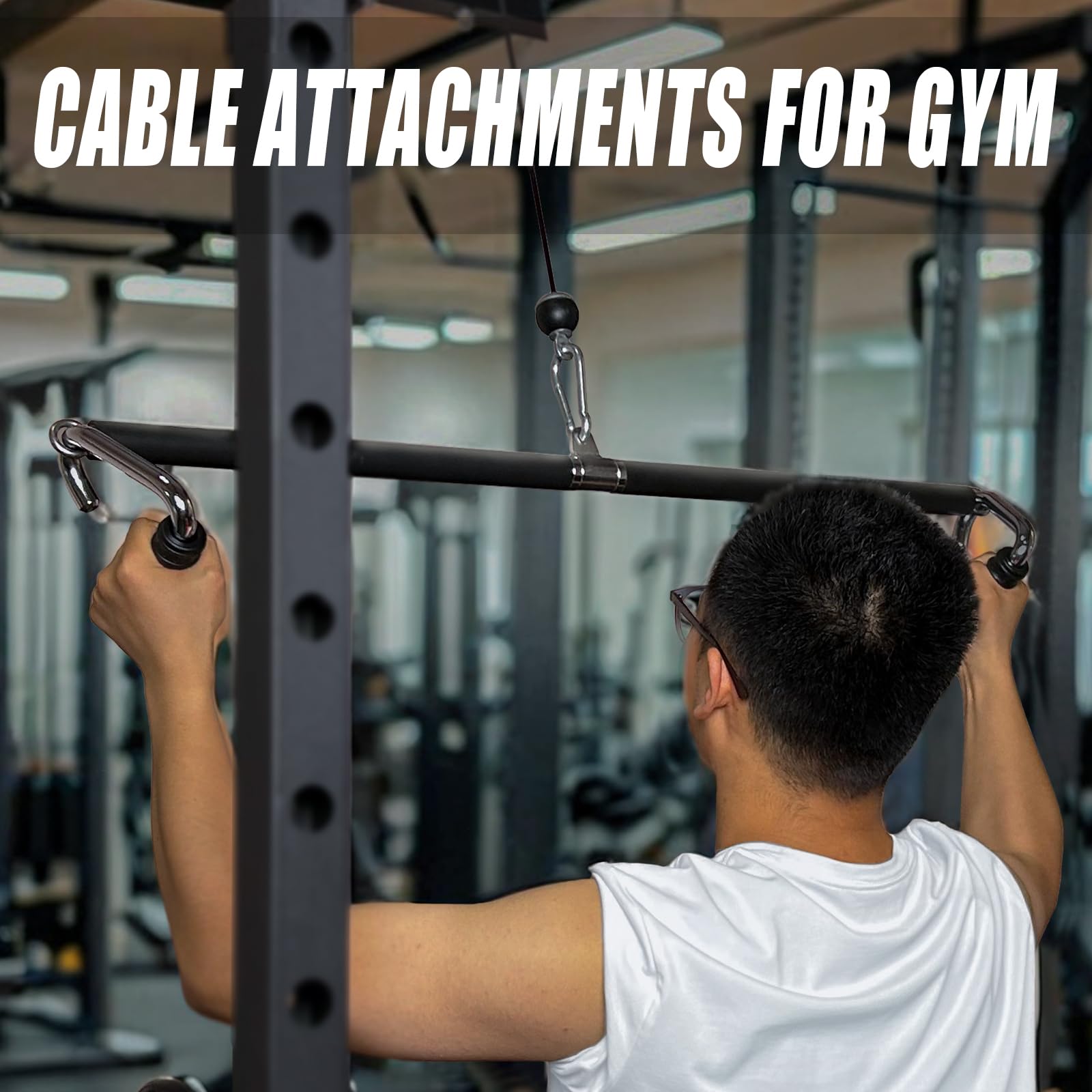 LAT Pull Down Bar Cable Attachments per Palestra, attacchi LAT pulldown, Barra Dritta, Barra di Resistenza per Allenamento Sollevamento Pesi