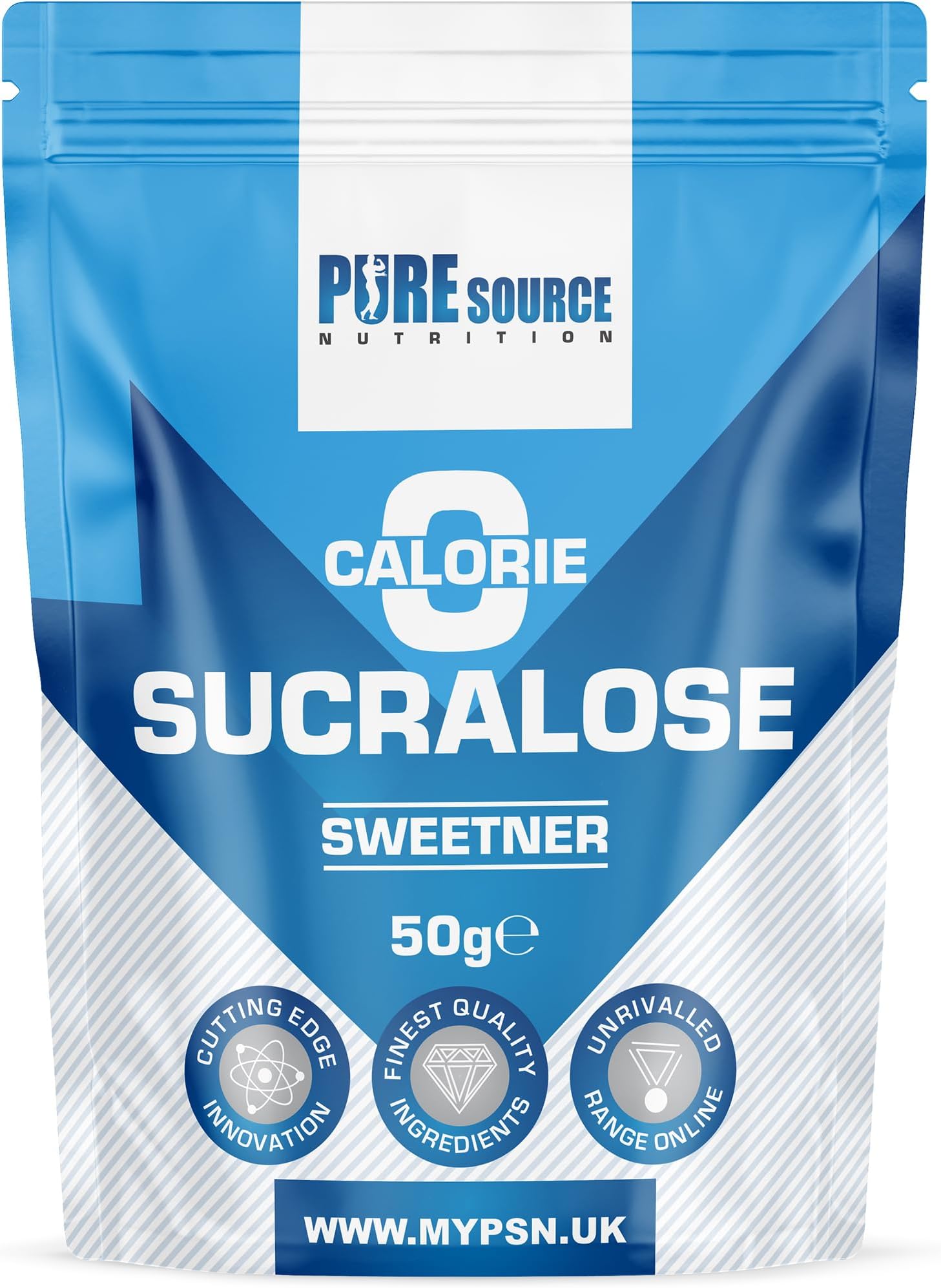 100% Pure Sucralose 50g Powder Zero Calorie Sugar Free Sweetener Substitute for Baking Diets