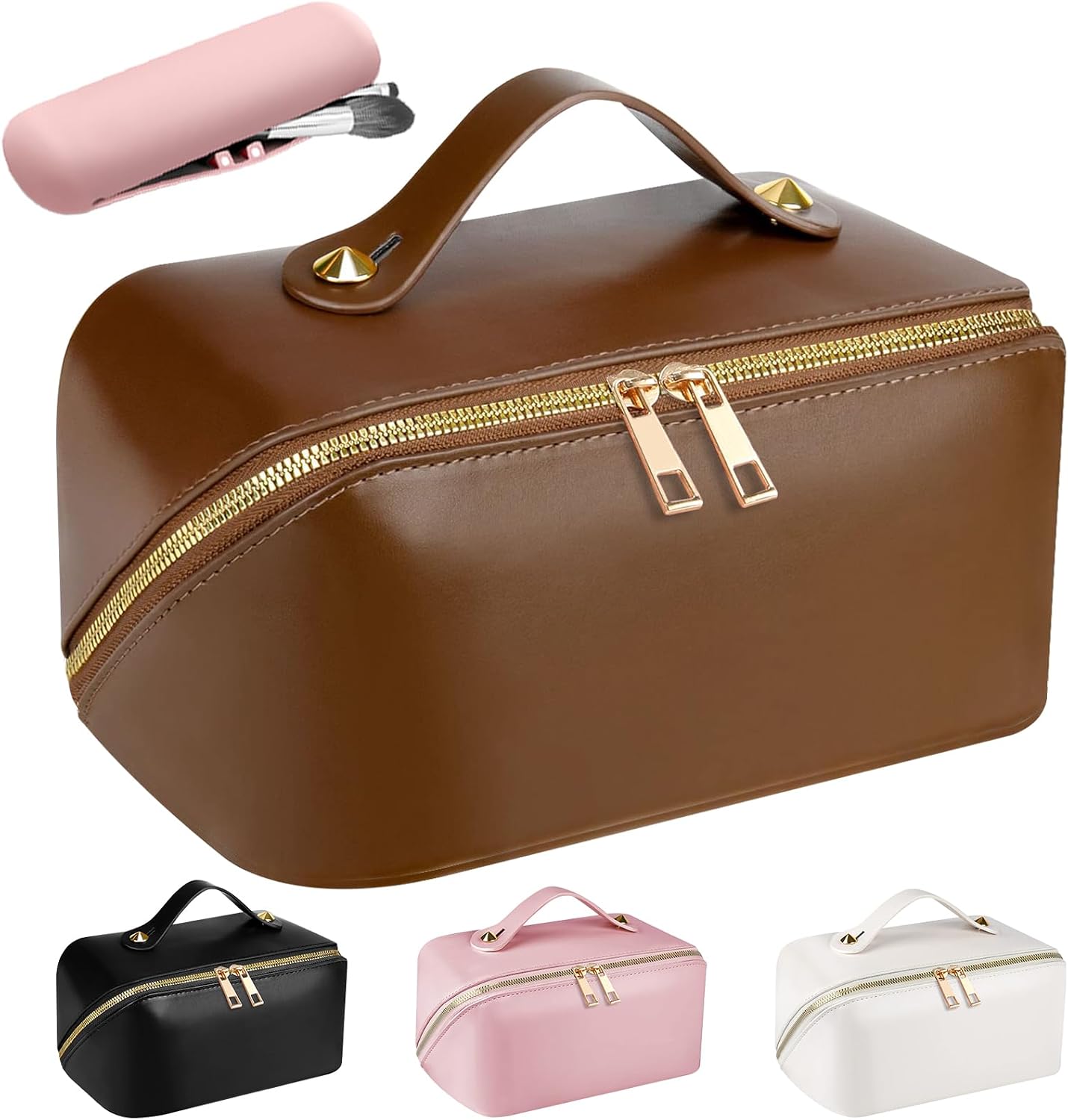 Trousse De Toilette - Voyage Cuir Homme Femme Crochet Suspension