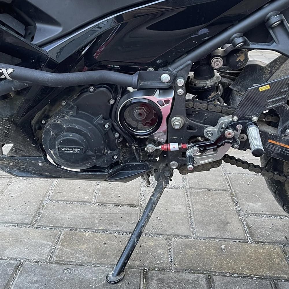 for NINJA500 Ninja500 2024 Motorcycles Left Engine Pinion Cover Chain Cover Protective Cover Accessories ninja500 (Green)