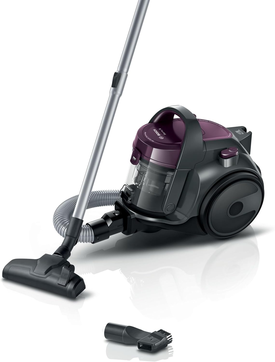 Bosch - Aspirador sin bolsa, Violeta, Serie 2, BGC05AAA1 Bosch - Aspirador sin bolsa, Violeta, Serie 2, BGC05AAA1