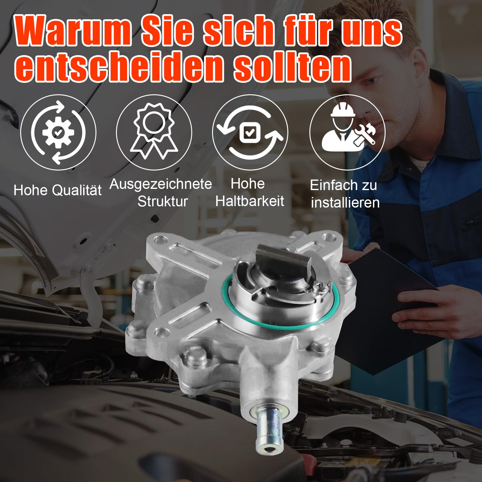 Unterdruckpumpe Bremsanlage 11667542498 11667502656 11667534236 für BMW 1er E81 3er E46 E90 E91 E92 E93 X1 E84 X3 E83 Z4 E85 Vakuumpumpe