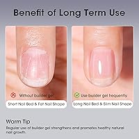 Vista 7 de Gellen Gel constructor de uñas de grado de salón, 5 en 1, sin hema, gel constructor transparente para fortalecedor de ápice de uñas, 0.7 onzas