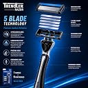 5 Blade Razor for Men with 5 Cartridges | Trendler Premium Shaving Razor Kit | Smooth Glide Razor with Lubrication Strip & Anti-Slip Grip gallery image