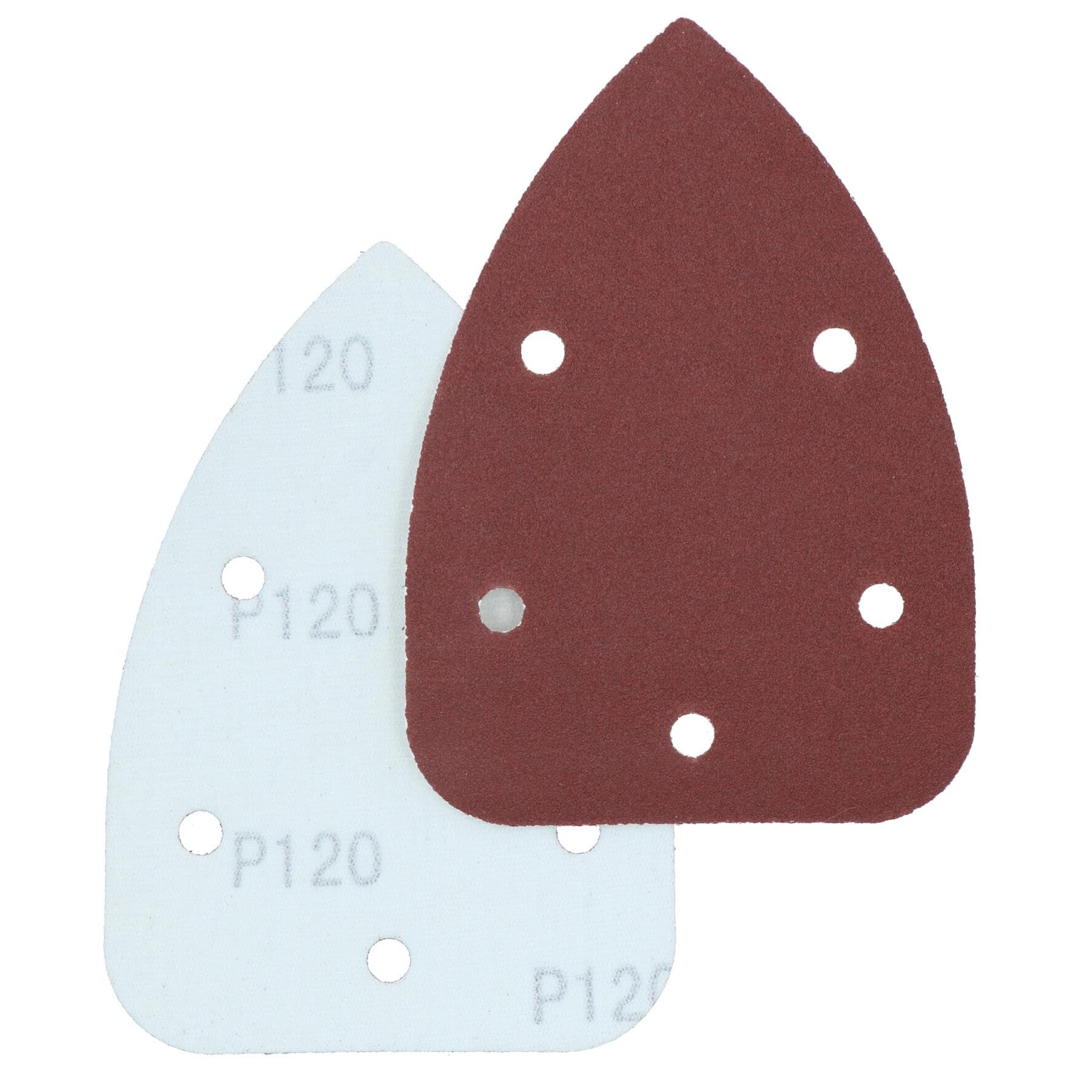 Crochet et boucle Disques ponçage détail 140mm triangulaire grain mélangé 120pk