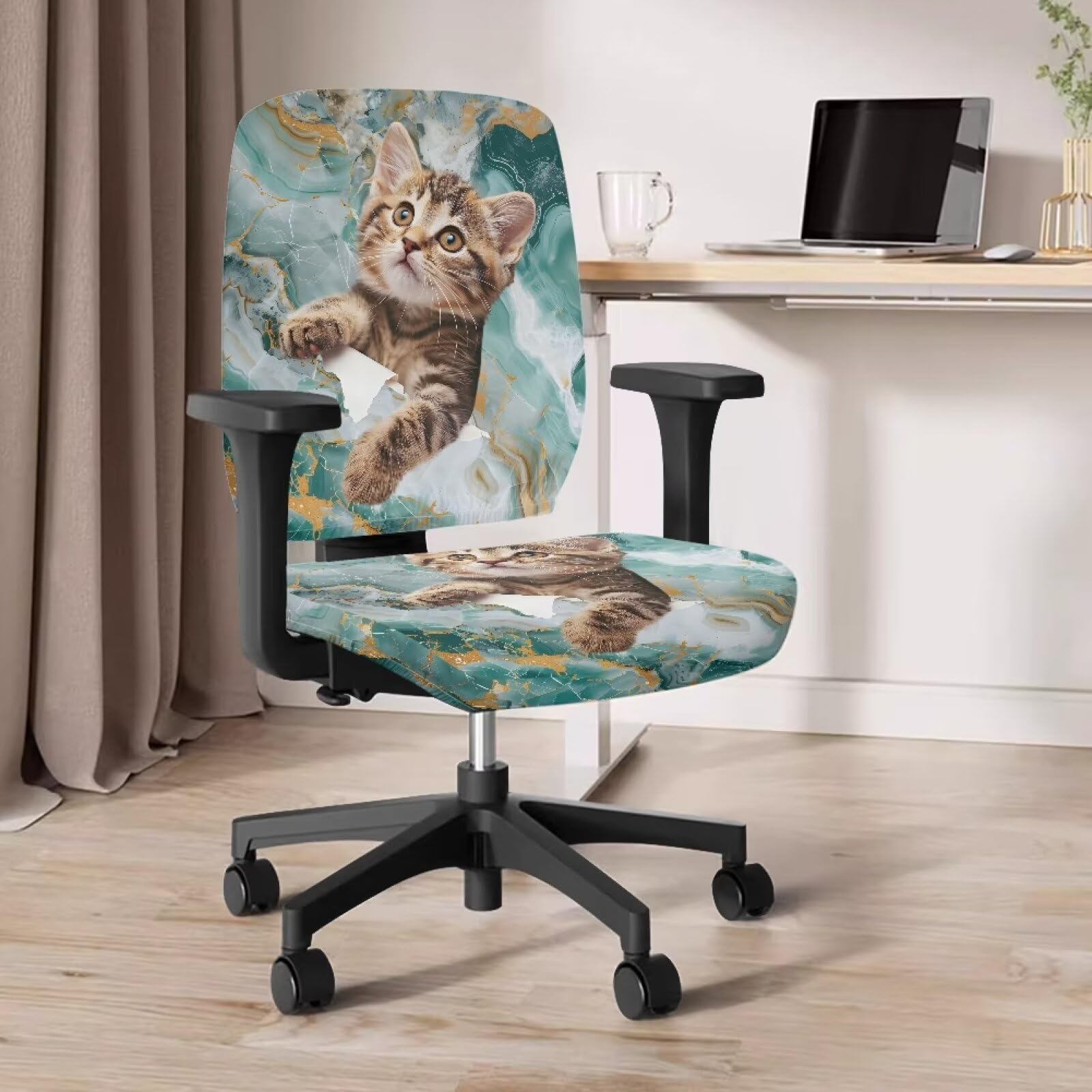 Housses de Chaise de Bureau Extensibles Lavables - Rouge - Housse de Housses de Chaise de Bureau Extensibles Lavables - Rouge - Housse de