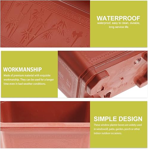 Miniatura 5 de ERINGOGO Kit de árbol bonsái, 10 macetas de entrenamiento para bonsái, 7 x 5 x 3 pulgadas, maceta ovalada de plástico con agujeros de drenaje,