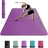 HAPBEAR Large Yoga Mat for Women- 183×116cm×6mm/183×122cm×8mm,TPE Non-Slip, Durable, Eco-Friendly, Extra Large Thick Wide Exercise Mat for Pilates, Gym, Workout, Home,Fitness, (Barefoot Exercise)