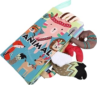 ibasenice Livro De Pano De Cauda Crianças Playset Brinquedo Infantil Brinquedos Para Bebês Livro De Pano Livro De Treinamento De Cognição Livros Educacionais Iniciais Brinquedo De Educação