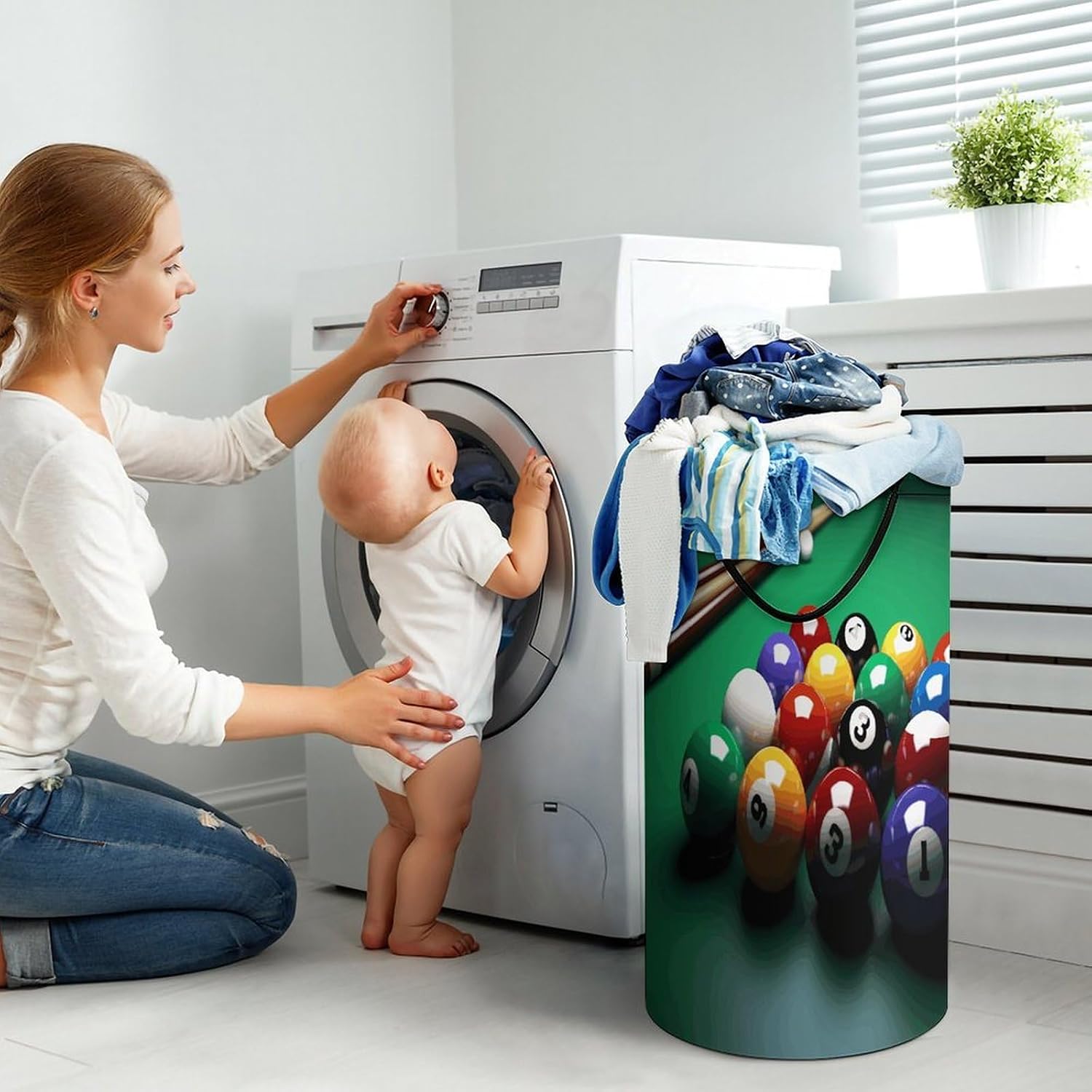 Dirty Clothes Basket Extra Large 110l Open Top Laundry Hamper With Portable Carry Handles, Foldable Waterproof Clothes Basket Spacious Laundry Bag For Bedroom Bathroom Laundry Room Dorm