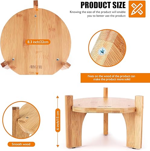 Miniatura 8 de Dispensador de bebidas, dispensador de bebidas y soporte dispensador de agua. Se adapta a un diámetro máximo de 9.5 pulgadas, madera de bambú natural