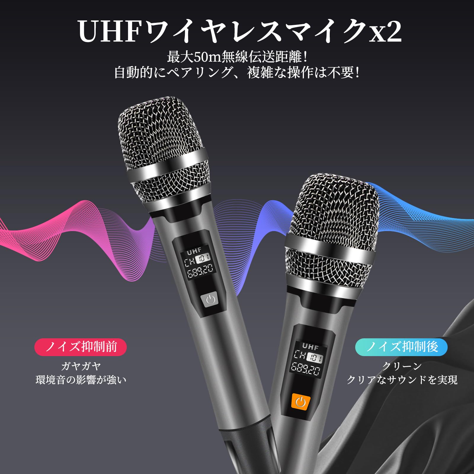 Amazon | Giecy スピーカーセット 拡声器 ワイヤレスマイク2本