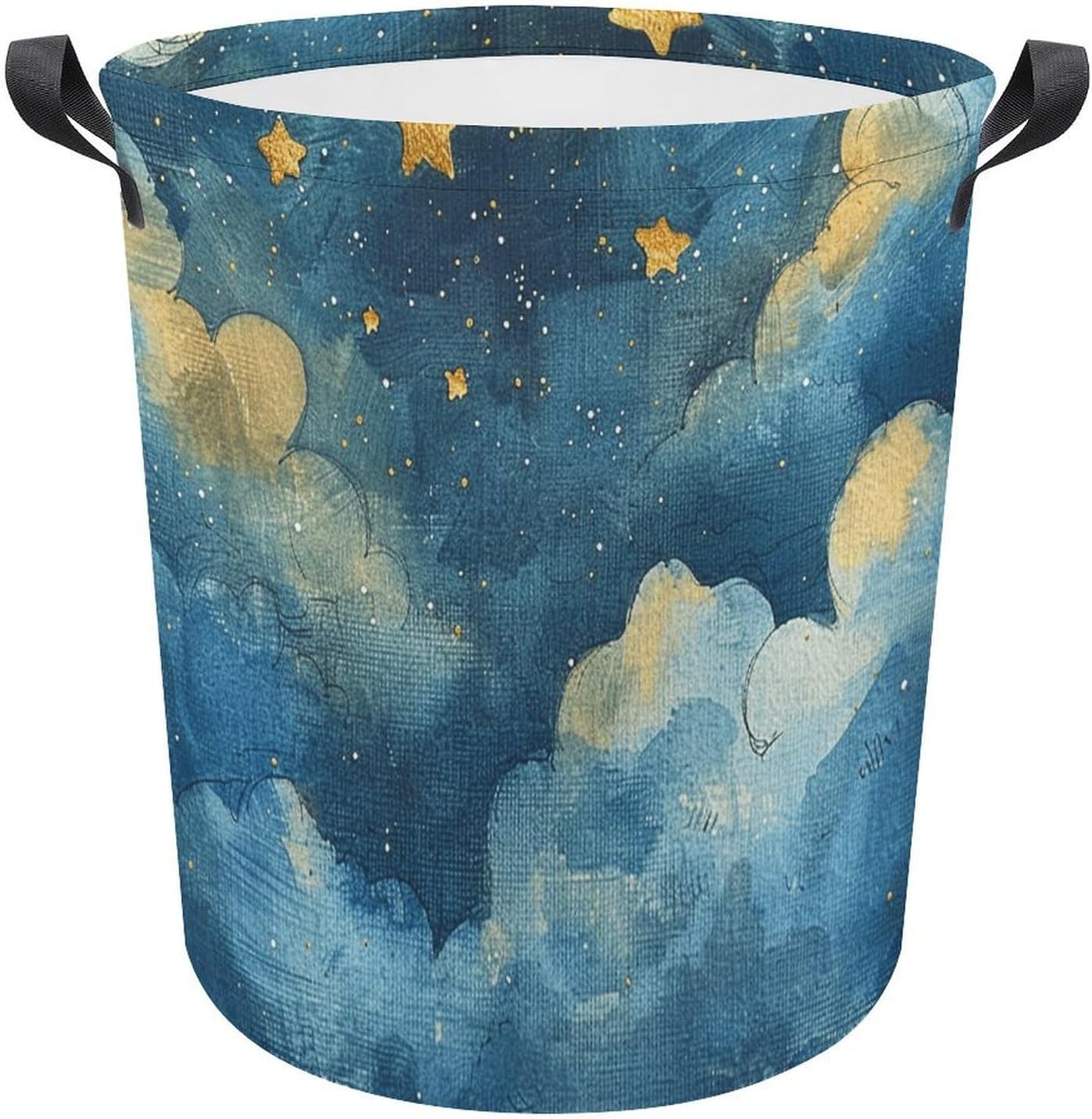 Laundry Basket Waterproof Dirty Clothes Hamper Unique Scenery Images Collapsible Washing Bin Clothes Bag with Handles Freestanding Laundry Hamper for Bathroom Bedroom Dorm Travel