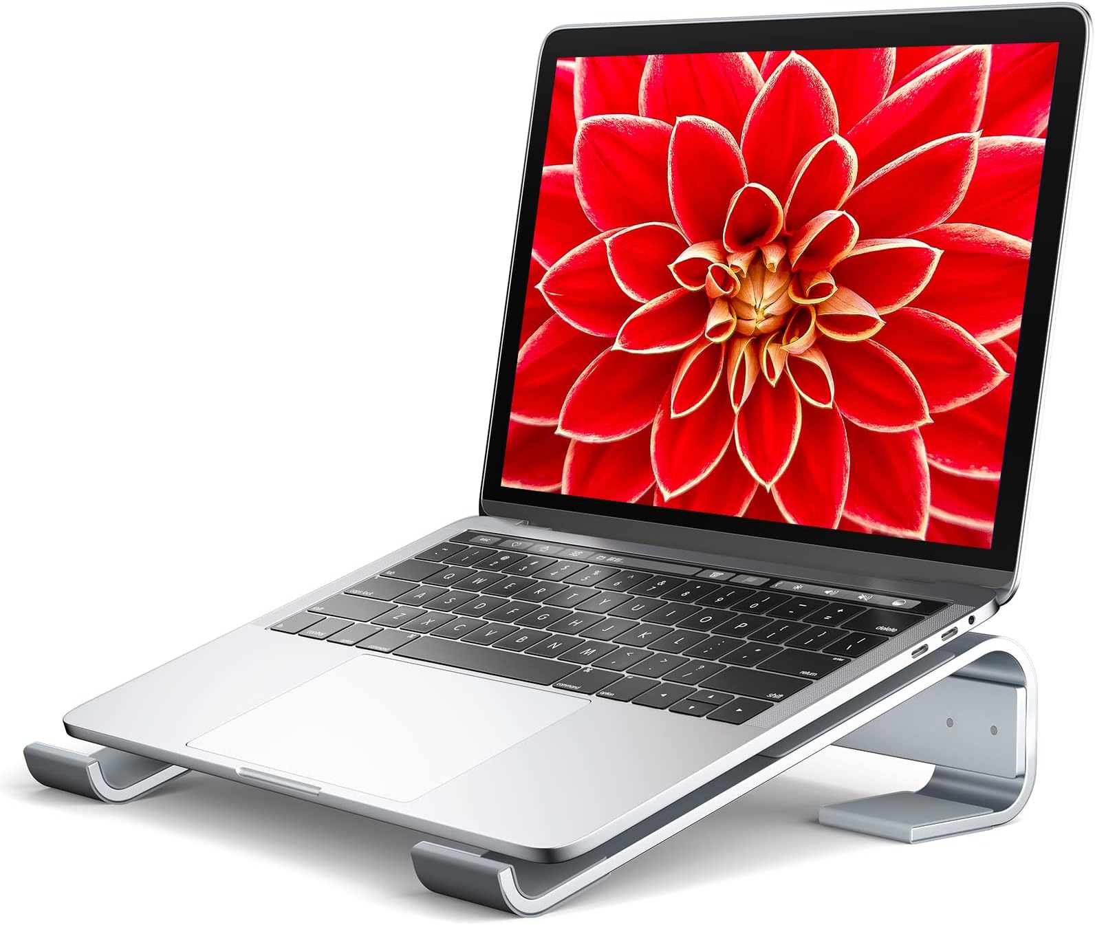 Soqool Laptop Stand for Desk,Aluminum Computer Stand for Cooling,Sturdy Stable Ergonomic Laptop Riser Compatible with MacBook Pro Stand Air/Dell/HP/Lenovo 10-16.2inch Notebook,Work Home Office