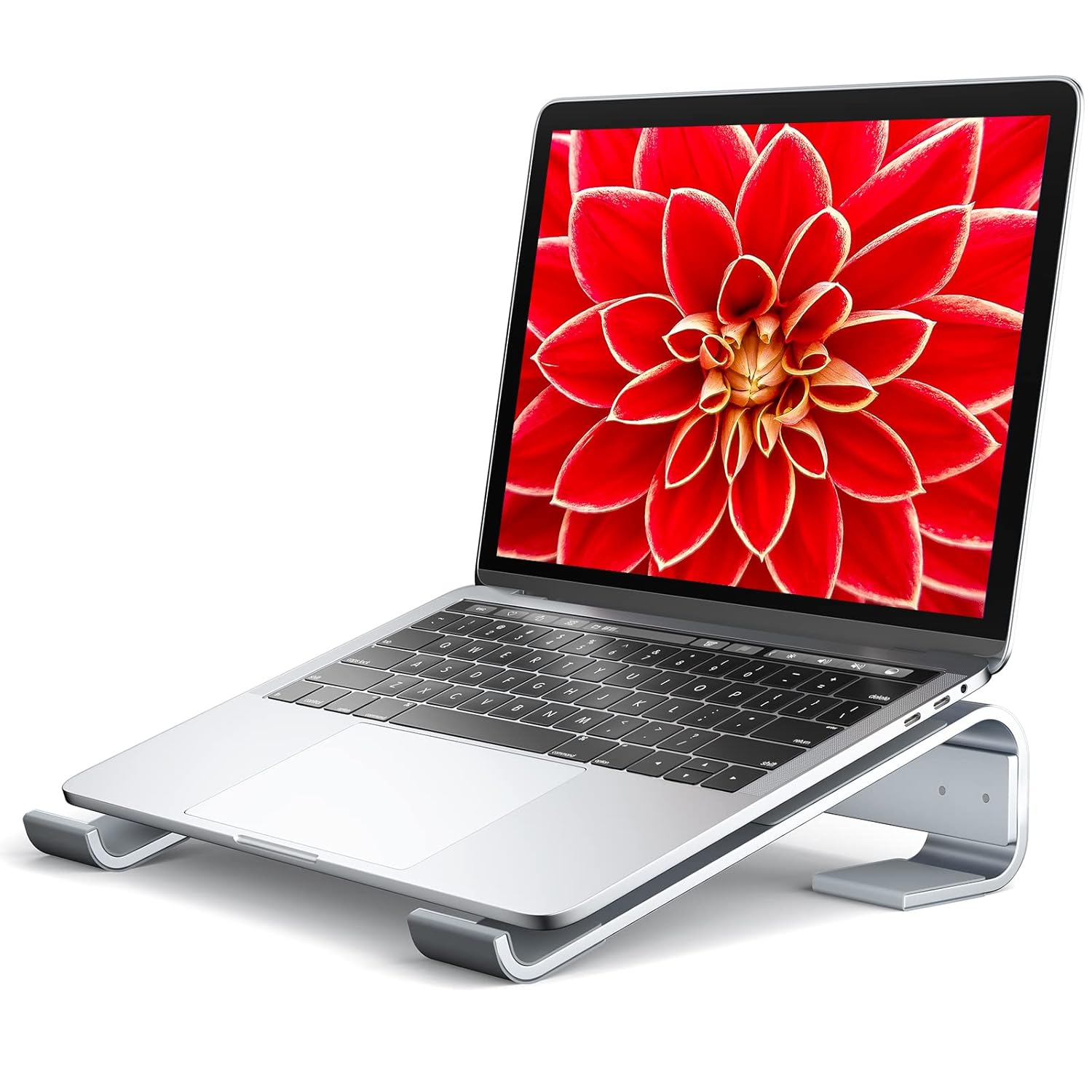 Soqool Laptop Stand for Desk Aluminum Computer Stand for Cooling Sturdy Stable Ergonomic Laptop Riser Compatible with MacBook