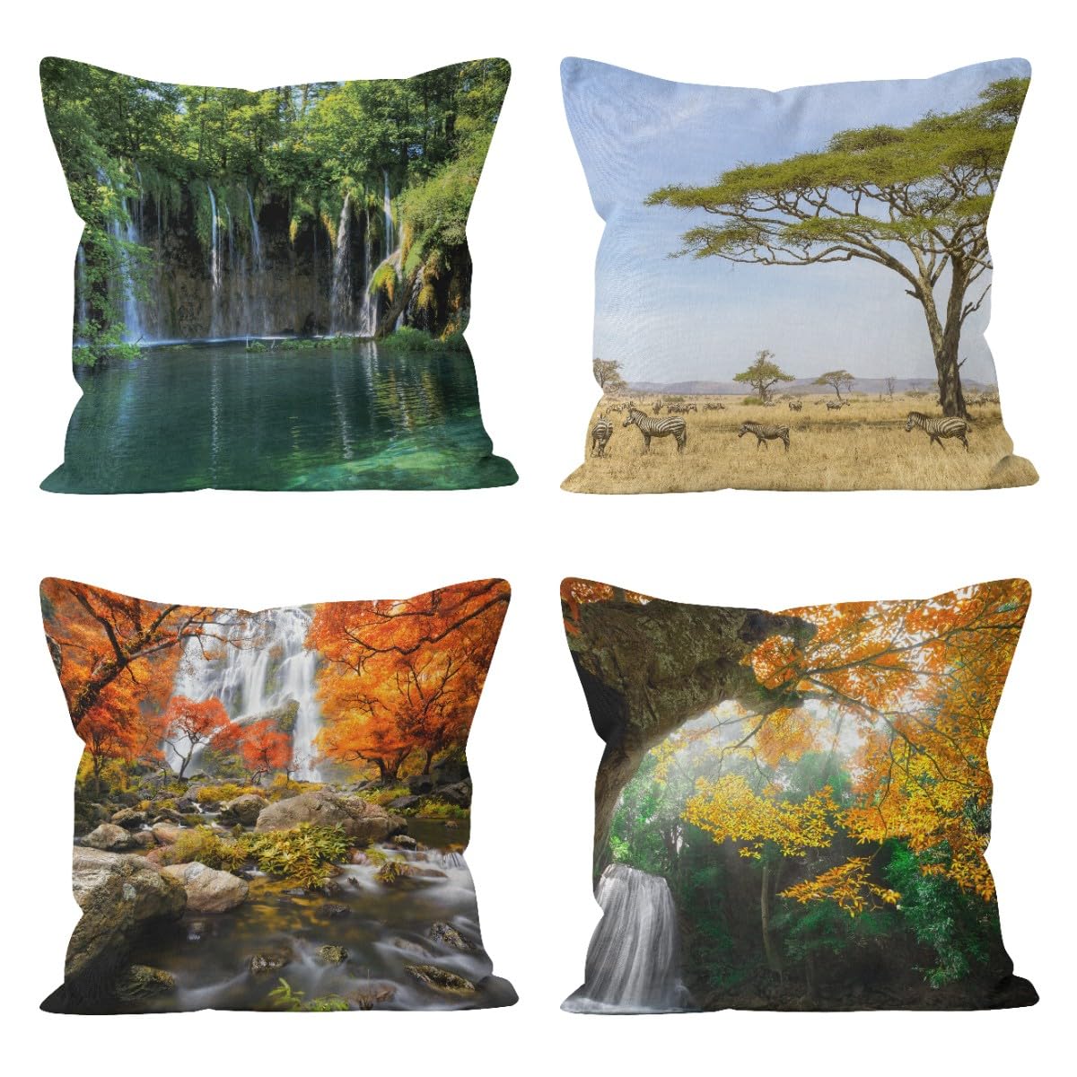 Housse de coussin humoristique manga et taie d'oreiller automne rectangulaire 50x50
