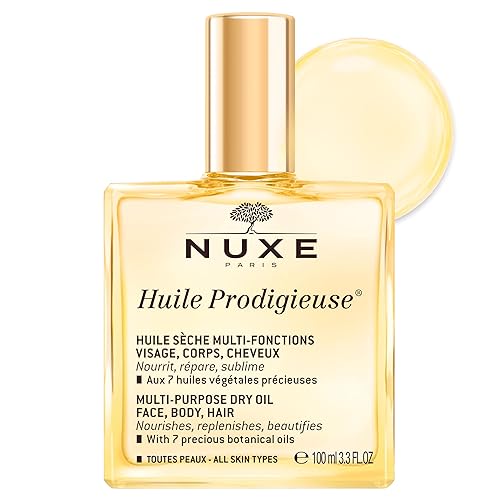 Nuxe Huile Prodigieuse - Aceite seco multiusos - Resplandor radiante e hidratación ligera para rostro, cuerpo y cabello. Nutrie, repara y mejora