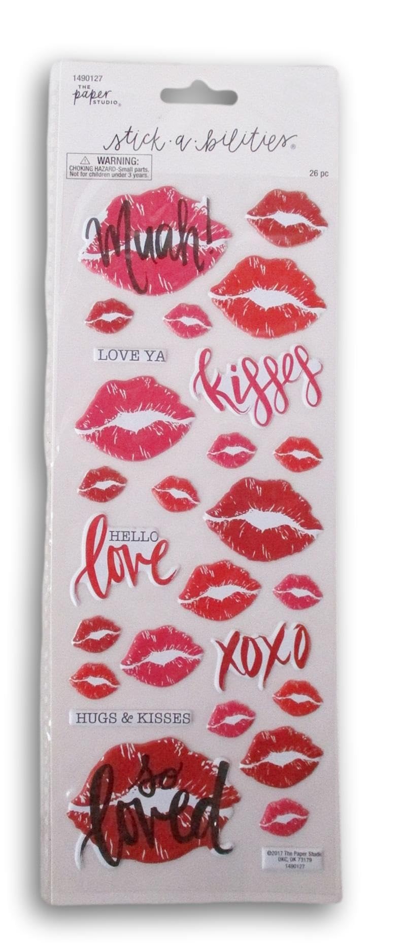 Amazon.com: Lips and Words Kiss Stickers for Valentine's Day