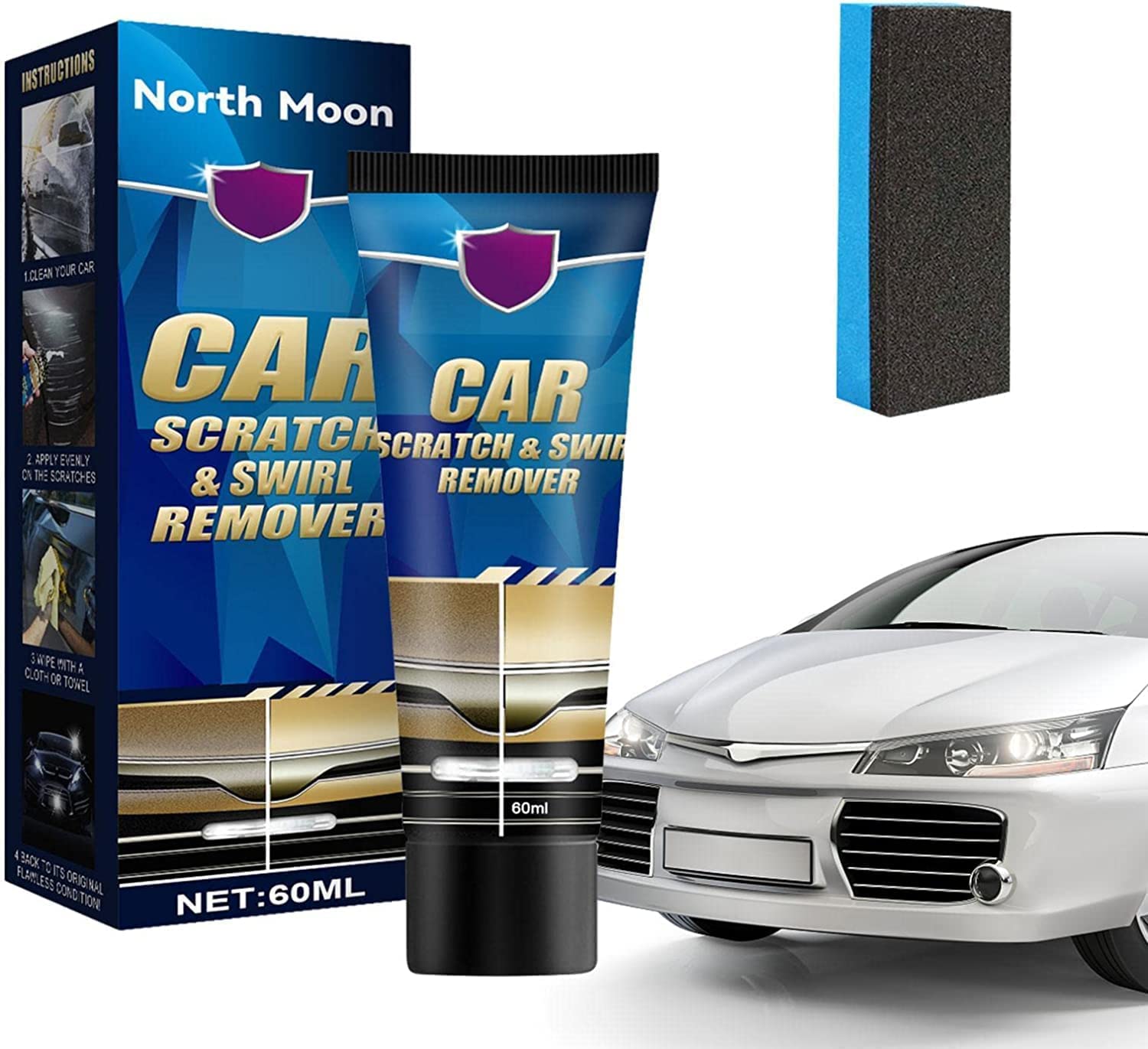 Amazon.co.jp: 車ケア 車の傷 クリーム 傷隠し剤 修理研磨ワックス