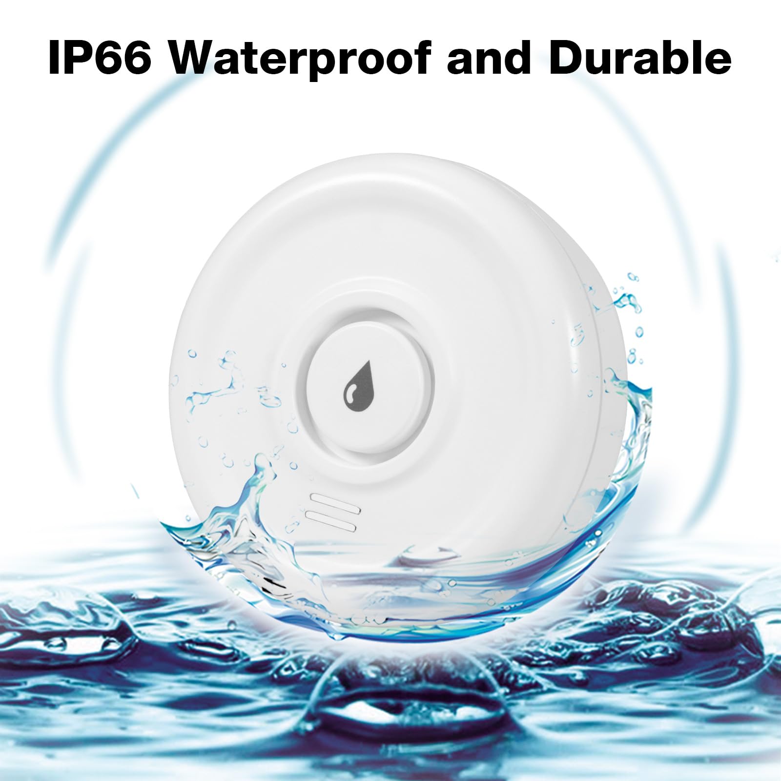 Lot de 5 détecteurs de fuite d'eau WiFi, alarme d'eau 100 dB, pour la maison, la cave, la salle de bain, la cuisine (lot de 3)