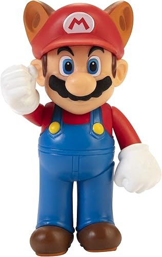 Super Mario Racoon Mario Figura de acción coleccionable de 2.5"