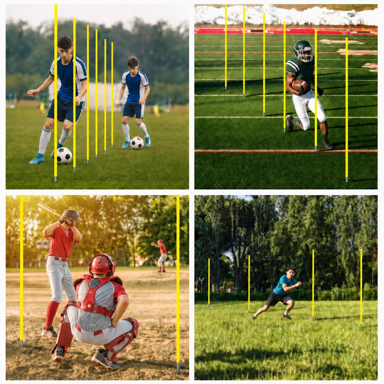 Juego de equipo de entrenamiento de agilidad de fútbol, accesorios de fútbol, escalera de agilidad de 20 pies, 12 conos, entrenador de fútbol solo, equipo de entrenamiento de velocidad de