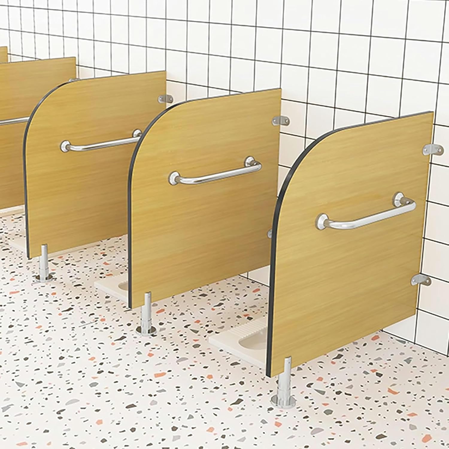 Children's Urinal Screen Toilet Partition, Kindergarten Toilet Privacy Partition Wood Divider Screen, Urinal Waterproof Board Wall Divider Partition (Size : 60x80cm)