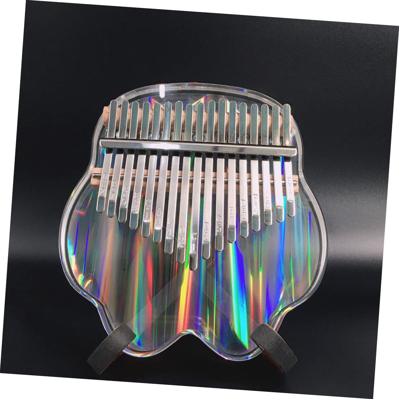 Vaguelly 1set Kalimba Portatile Acrilico Con Tasti Strumento Musicale Per Principianti Pianola Per Performance Scuole e Feste Con Martelletto Per Accordatura e Design Ergonomico