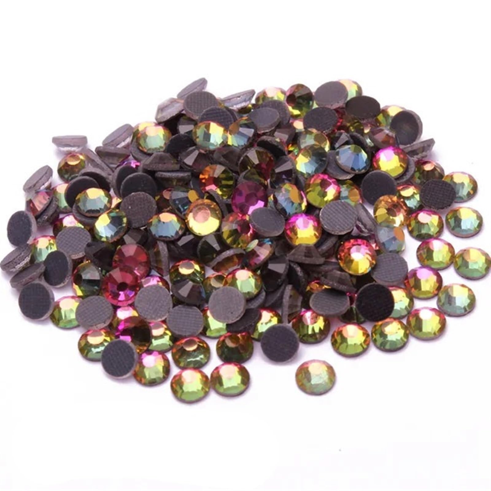 Hotfix Rhinestones Hotfix Rhinestone Crystal with Glue On Flatback Crystal Glass Rhinestone(Color:Rainbow,Size:SS6 7200pcs)