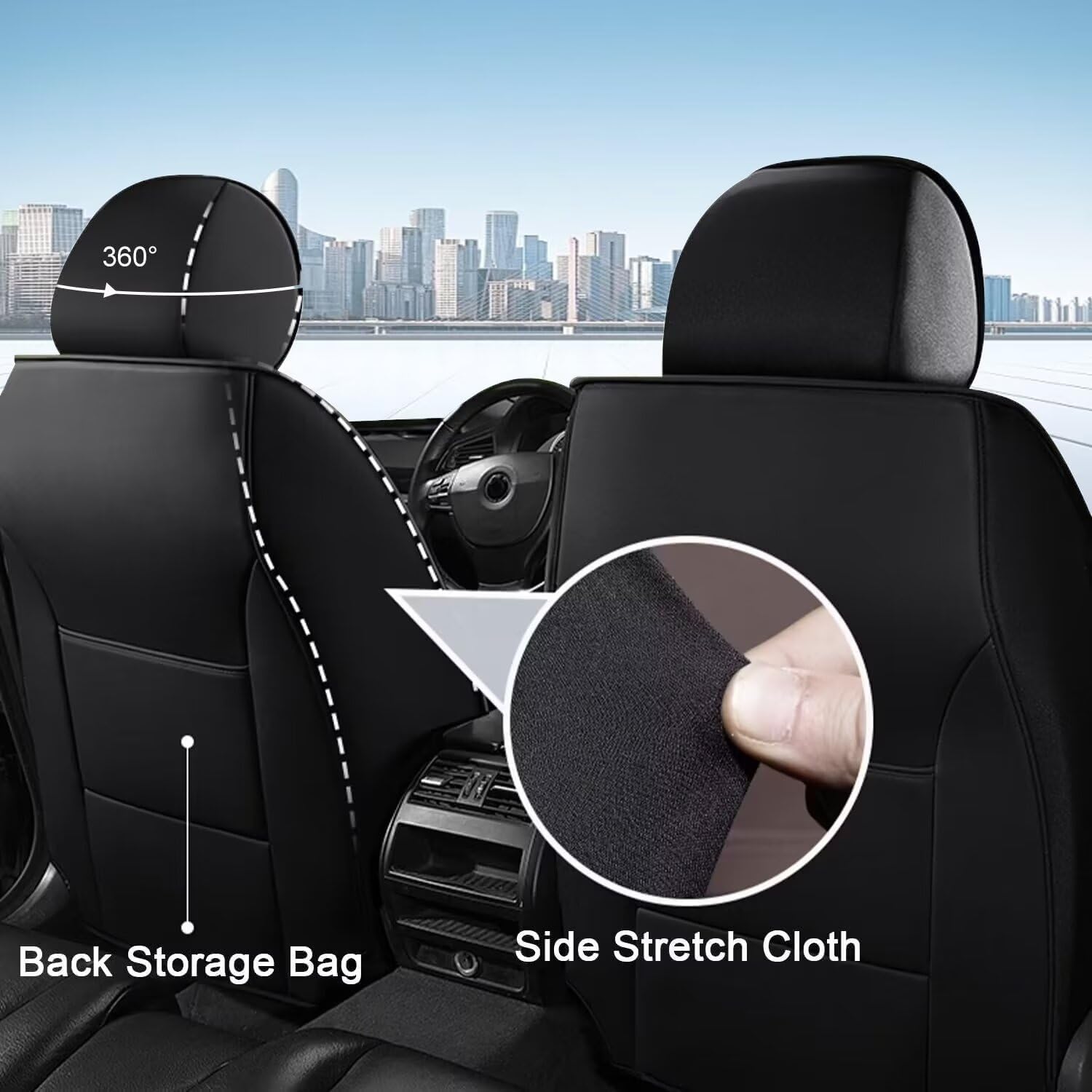 Waterproof Car Seat Covers for Hyundai Venue 20202023 with Airbag