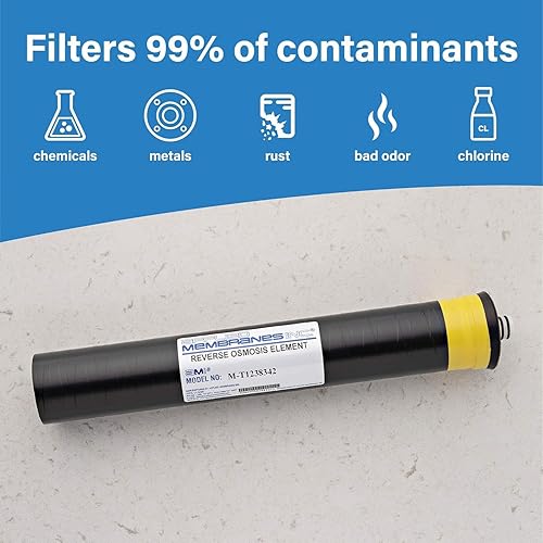 Miniatura 6 de Membrana de repuesto de membranas aplicadas para Merlin RO 1238342 TLC-350, compatible con el sistema de ósmosis inversa Merlin, reemplazo de