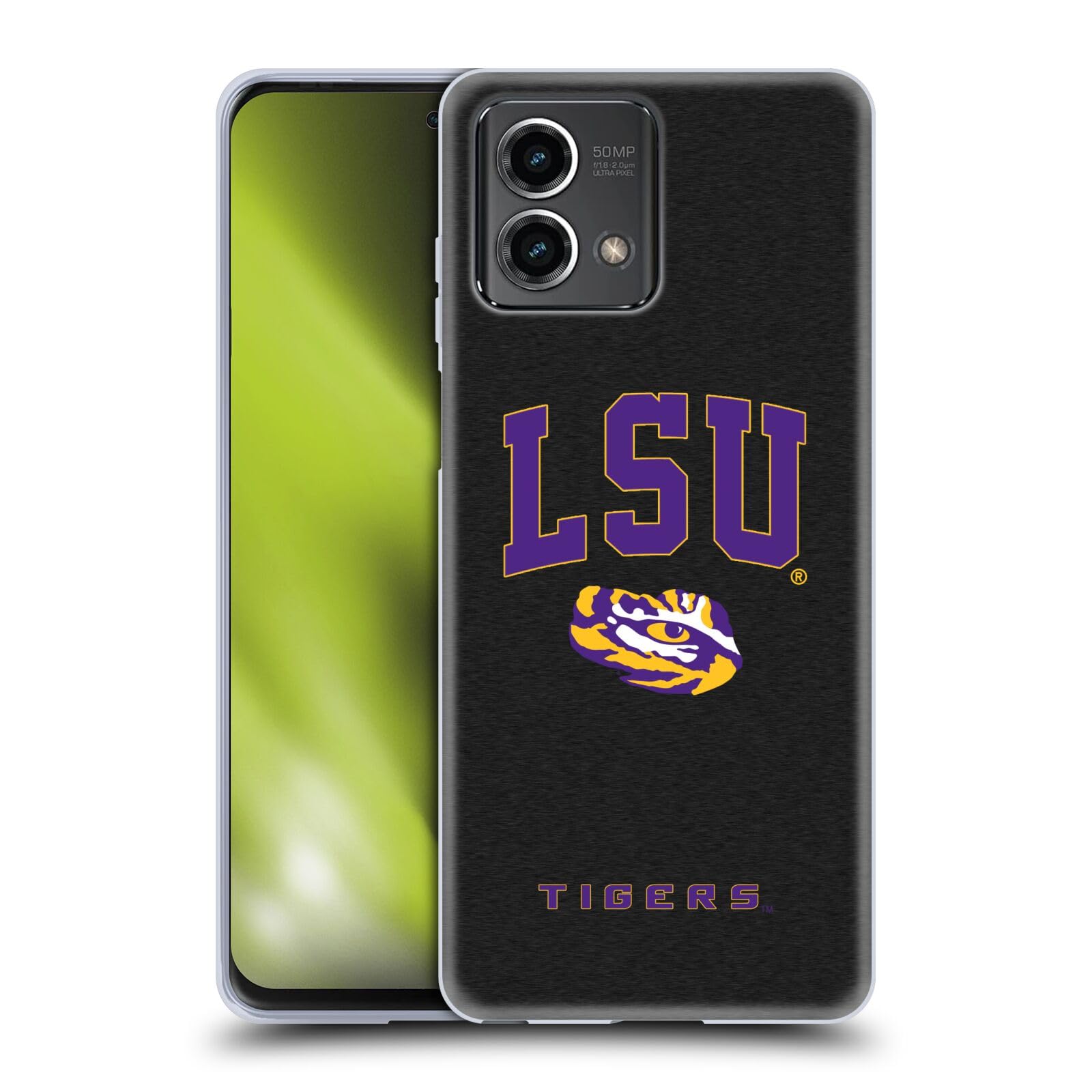 Head Case Designs Officially Licensed Louisiana State University LSU Campus Logotype Soft Gel Case Compatible with Motorola Moto G Stylus 5G 2023