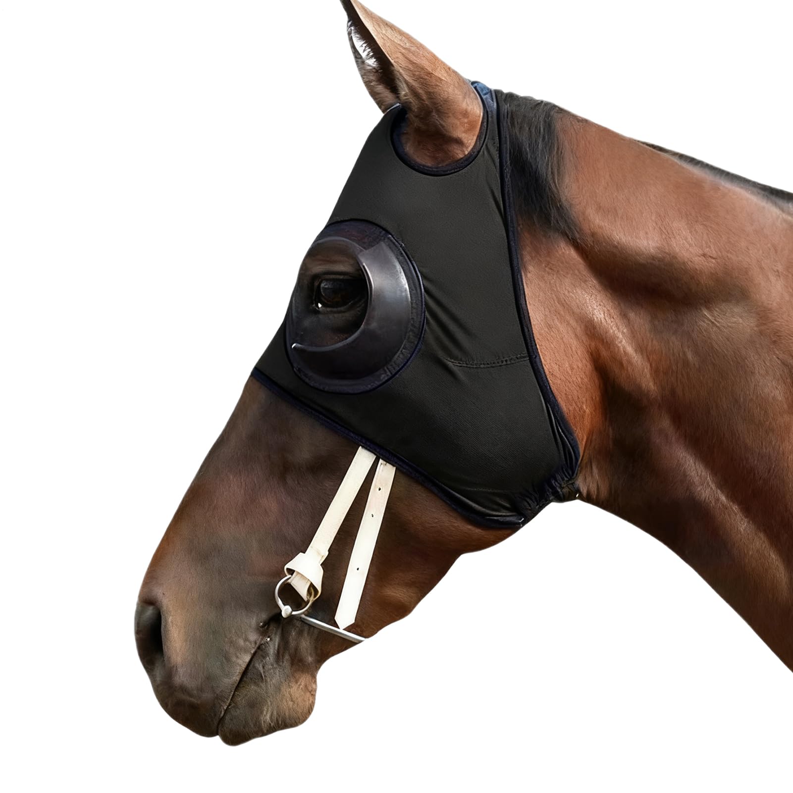 Horse Eye Blinkers - Equestrian Focus Blinders, Windproof Riding Visor | Breathable Mesh Elastic Secure Fit Gear Outdoor Training Performance Vision Limiting Equipment Protective Headpiece for Competi