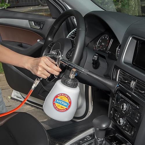 Miniatura 8 de Juego de pistola de limpieza de coche de aluminio con boquilla cónica, pistola de aire de alta presión de 6-9.2Bar con 2 juegos de boquilla, pistola