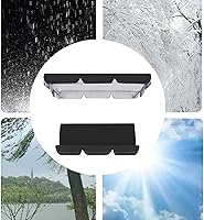 Vista 5 de 1 juego de funda de repuesto para columpio, asiento y cubierta superior, ajustable de 3 asientos para exteriores, hamaca grande para patio, silla