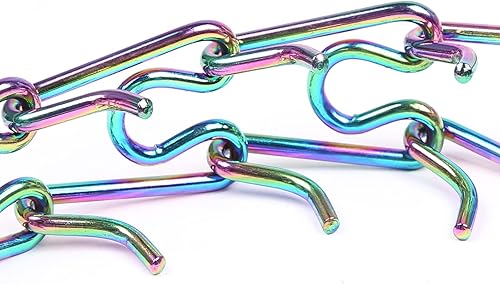 Miniatura 5 de Collar de punta para perro, eslabones adicionales con copas de goma, juego de (7) eslabones cromados, eslabones de acero cromado para entrenamiento