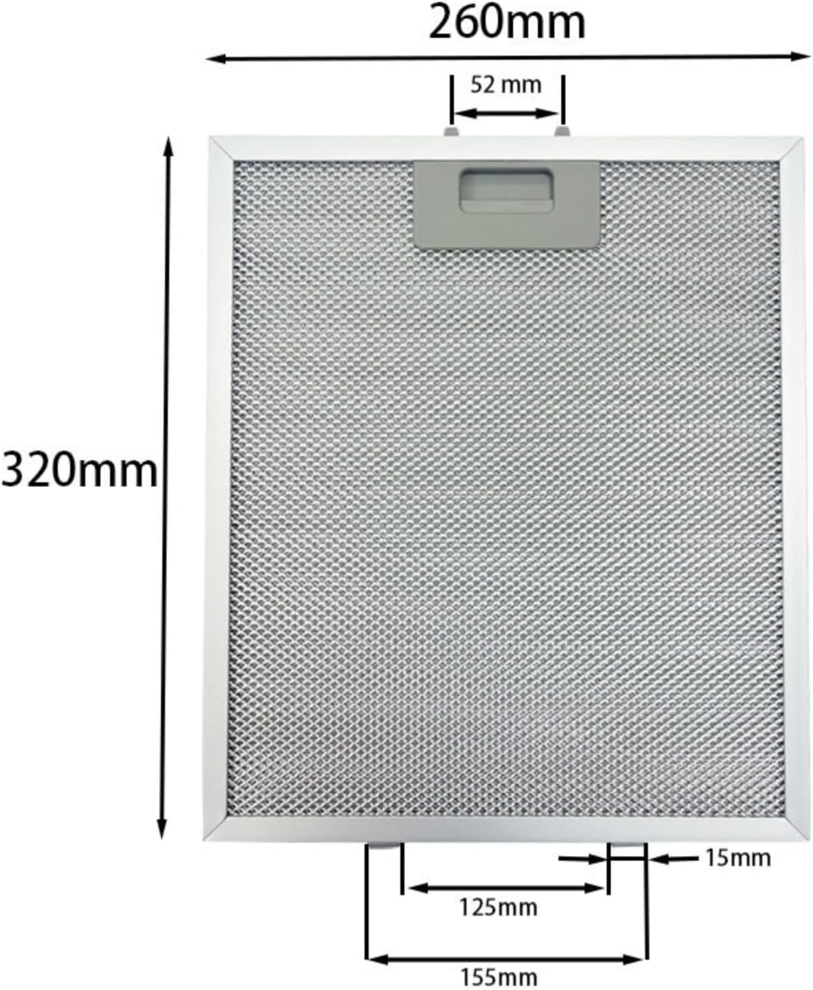 Genérico 2 filtri di ventilazione in rete metallica filtri in alluminio per cappa aspirante da cucina, filtro di ventilazione di ricambio per cappe da cucina, 32 x 26 cm