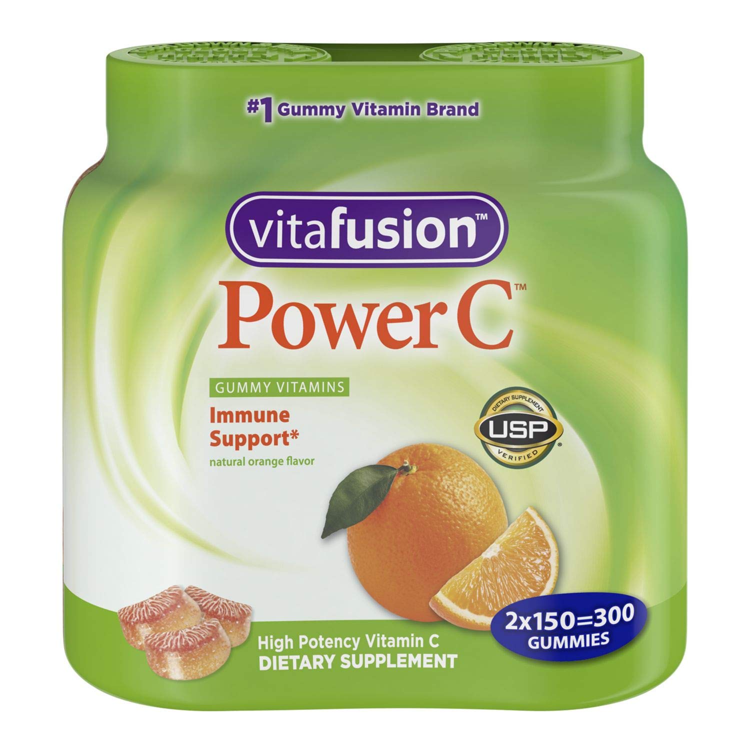VitafusionPower C Gummy Vitamins For Adults, 2 Pack (150-Count)