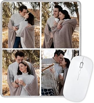 Personalized Vertical Mouse Pad with 4 Photos, Custom Mousepad