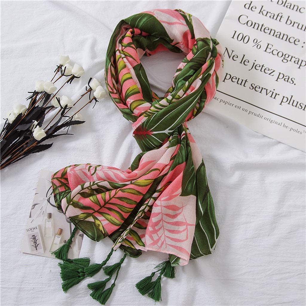 Bufanda de algodón para Mujer, hiyab con Estampado de Puntos, chales y chales, Borla Larga, Foulard para Mujer, Bandana
