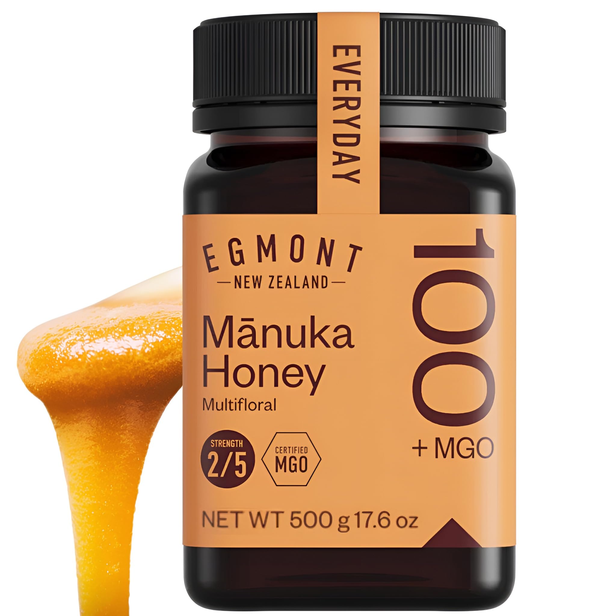 EGMONT HONEY Manuka Honey 830＋MGO 500g Egmont Honey Manuka Honey 100% Pure Manuka Honey (500g, 100+ MGO