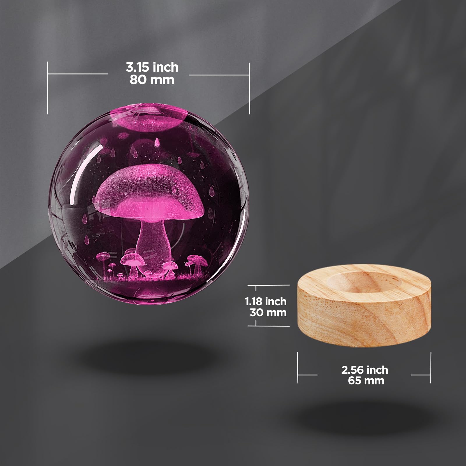 ライト・ランタン SomAbito Glass Globe Mashroom 3D ライト・ランタン SomAbito Glass Globe Mashroom 3D Glass