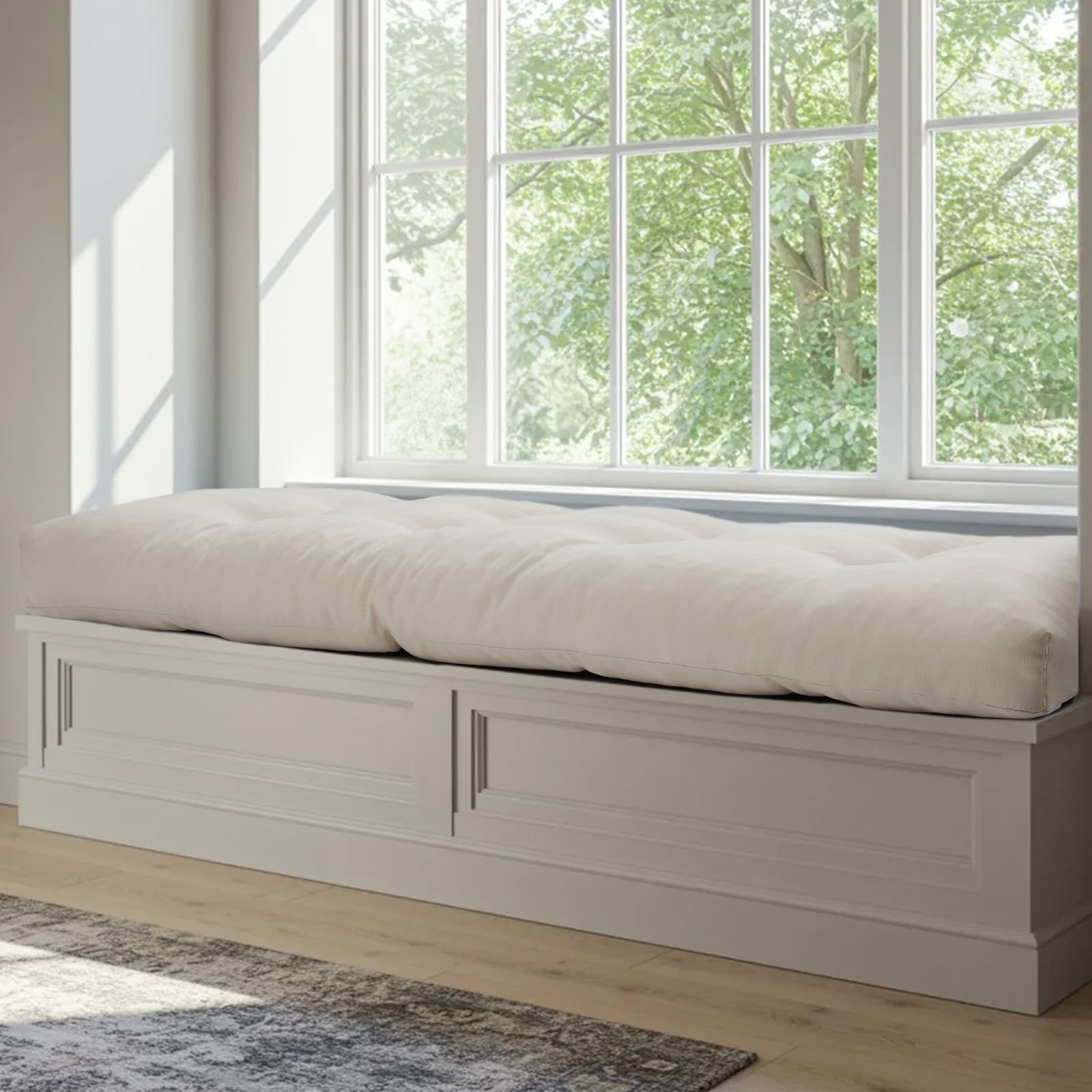 WEOAVRY 36 Inch Bench Cushions for Indoor Furniture, Super Soft Rectangle Bench seat Cushion Pad with Non-Slip Bottom, Waterproof Bench Pad for Window