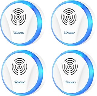 Upgrade Pest Control Device, Plug-in Pest Reject for Mosquitoes, Insects, Spiders, Mices, Roaches, Bugs, Flies, for Home Indoor -Non-Toxic Eco-Friendly, Human & Pet Safe [4 Pack]