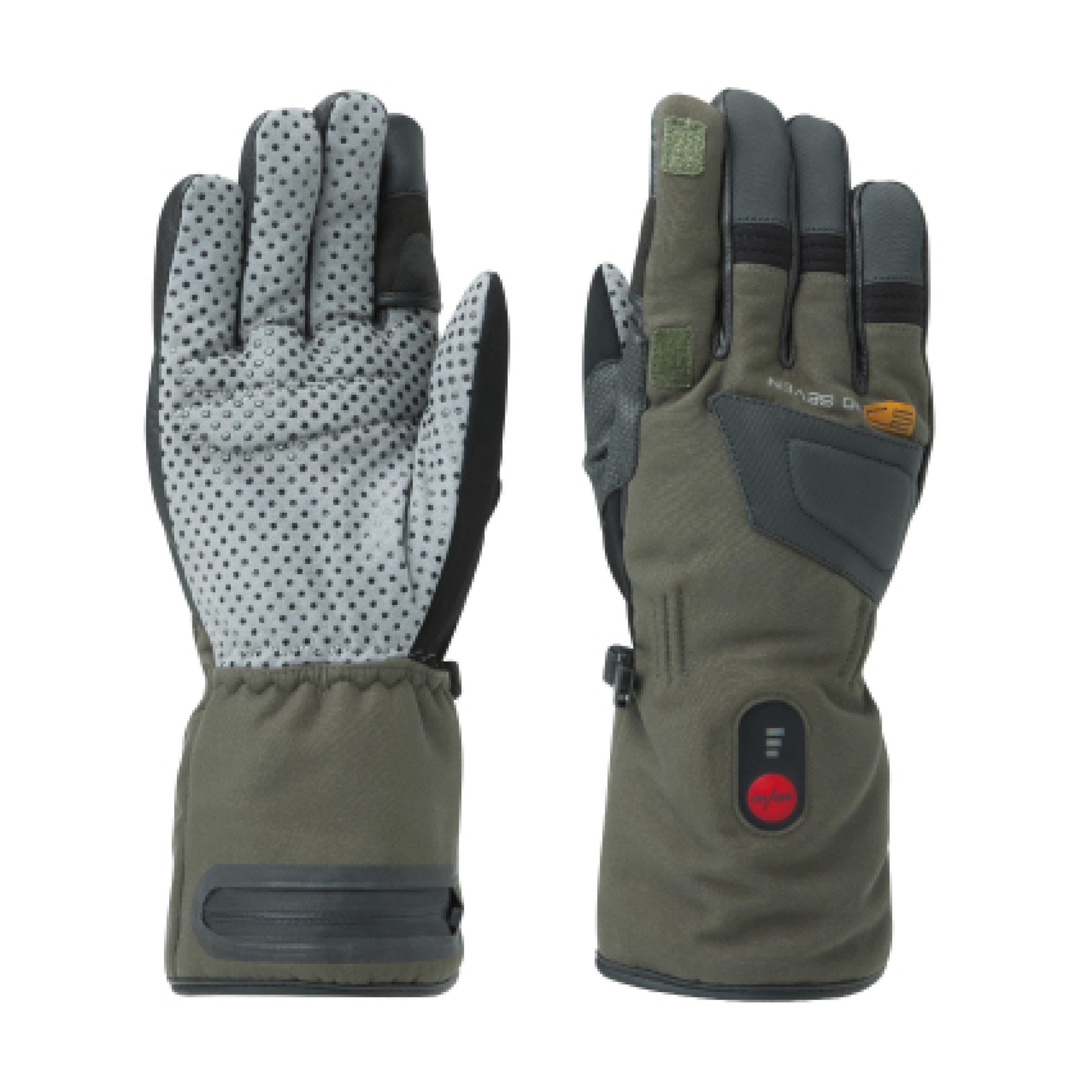 30seven Beheizte Jagdhandschuhe, elektronische Heizhandschuhe zum Jagen/Paintball UVM., wasserfeste & Winddichte Outdoor-Bekleidung, für Damen & Herren, Khaki, 7-XS Fashion