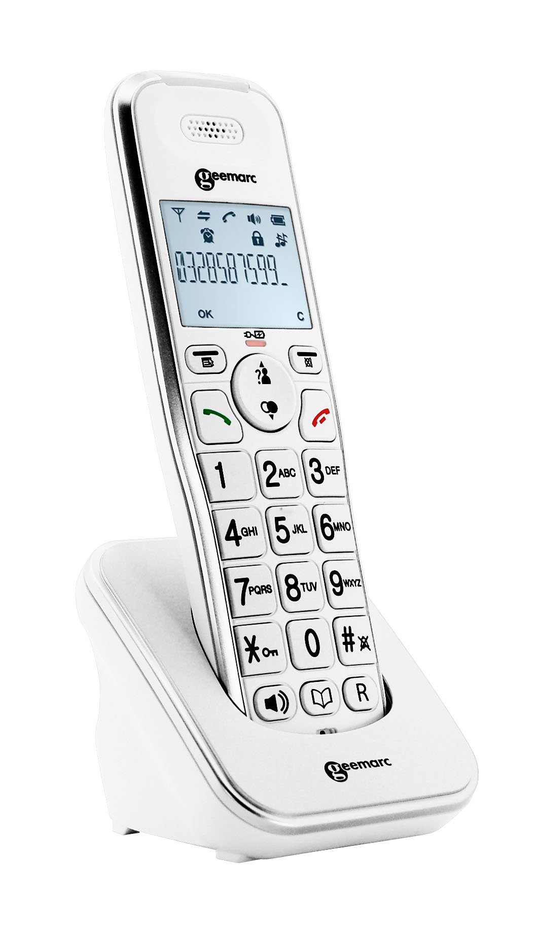 Geemarc Amplidect 295 Trio - Pacchetto Trio di Telefoni Fissi Wireless - Una Base DECT con 3 Combinati - Accesso diretto alla segreteria telefonica - Adatto agli anziani - Perdita uditiva bassa o